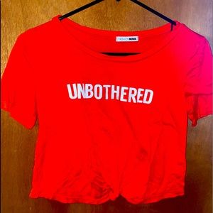 UNBOTHERED CROP TOP